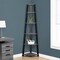Homeroots 72 in. Grey & Black Particle BoardLaminate & MDF Corner Bookshelf 332941 - alternate 3